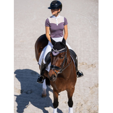 Bonnet anti-mouches Equestrian Stockholm anti-bruit Violet sombre