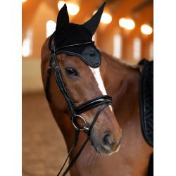Bonnet anti-mouches Equestrian Stockholm modern Noir Bonnet anti-mouches Equestrian Stockholm modern Noir