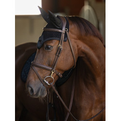 Bonnet anti-mouches Equestrian Stockholm modern Noir Bonnet anti-mouches Equestrian Stockholm modern Noir