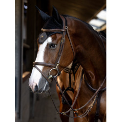 Bonnet anti-mouches Equestrian Stockholm Performance Noir