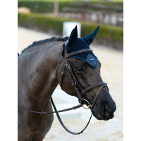 Bonnet anti-mouches Equestrian Stockholm Performance anti-bruit Marine sportif Bleu marine