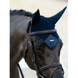 Bonnet anti-mouches Equestrian Stockholm Performance anti-bruit Marine sportif Bleu marine