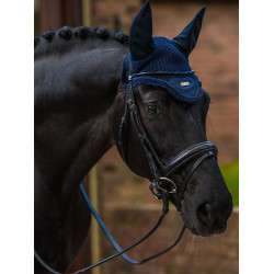 Bonnet anti-mouches Equestrian Stockholm plain Marine Bleu marine