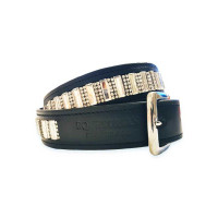 Ceinture Equestrian Stockholm fine Noir edition
