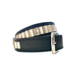 Ceinture Equestrian Stockholm fine Noir edition