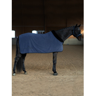 Equestrian Stockholm fleece deken met bont Venetië donker