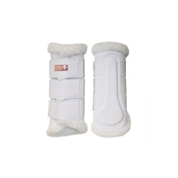 Guêtres de dressage Equestrian Stockholm Blanc / rose gold