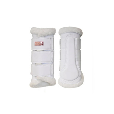 Guêtres de dressage Equestrian Stockholm Blanc / rose gold
