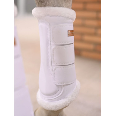Guêtres de dressage Equestrian Stockholm Blanc / rose gold