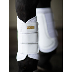Guêtres de dressage Equestrian Stockholm mesh Blanc doré