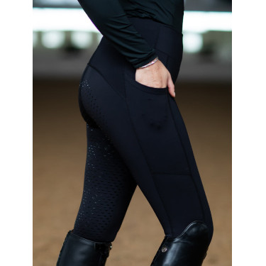Legging d'équitation Equestrian Stockholm Movement femme Tout noir Legging d'équitation Equestrian Stockholm Movement femme Tout noir
