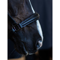 Equestrian Stockholm anatomisch glinsterend lederen halster Zwarte editie Equestrian Stockholm anatomisch glinsterend lederen halster Zwarte editie