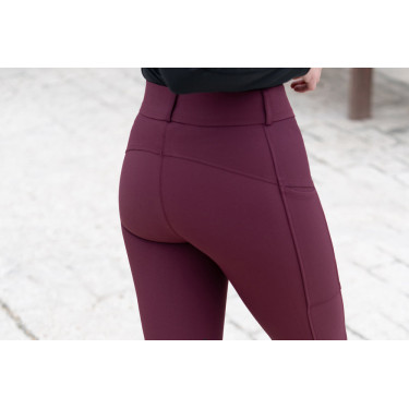 Pantalon d'équitation Equestrian Stockholm Elite femme Merlot Rouge Pantalon d'équitation Equestrian Stockholm Elite femme Merlot Rouge