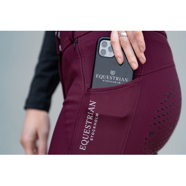 Pantalon d'équitation Equestrian Stockholm Elite femme Merlot Rouge Pantalon d'équitation Equestrian Stockholm Elite femme Merlot Rouge