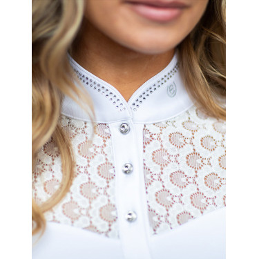 Polo de concours Equestrian Stockholm Cristal Champion femme Blanc perfection