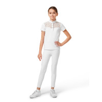 Polo de concours Equestrian Stockholm Cristal Champion Young Rider Blanc