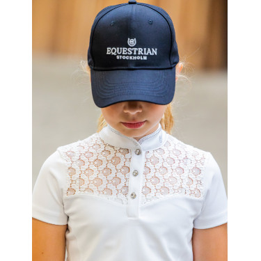Polo de concours Equestrian Stockholm Cristal Champion Young Rider Blanc Polo de concours Equestrian Stockholm Cristal Champion Young Rider Blanc