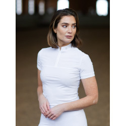 Polo de concours Equestrian Stockholm Divine Motion femme manches courtes Germany Blanc