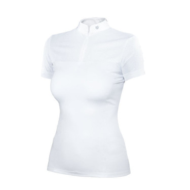 Wedstrijdshirt Equestrian Stockholm Divine Motion dames korte mouwen Netherlands Wit