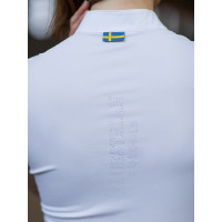 Wedstrijdpolo Equestrian Stockholm Divine Motion dames korte mouw Sweden Wit Wedstrijdpolo Equestrian Stockholm Divine Motion dames korte mouw Sweden Wit