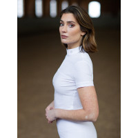 Polo de concours Equestrian Stockholm Divine Motion femme manches courtes Sweden Blanc Polo de concours Equestrian Stockholm Divine Motion femme manches courtes Sweden Blanc