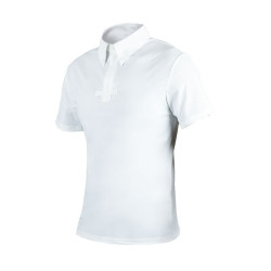 Polo de concours Equestrian Stockholm Divine Motion homme manches courtes Blanc