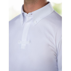 Polo de concours Equestrian Stockholm Divine Motion homme manches courtes Blanc