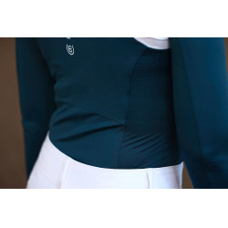Polo de concours Equestrian Stockholm Light Breeze femme manches longues Prairie bleu