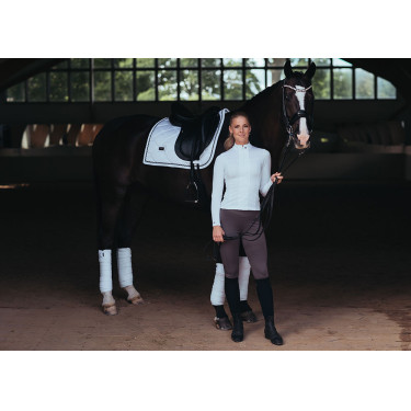 Wedstrijdpolo Equestrian Stockholm Light Breeze dames lange mouwen UV Wit perfectie