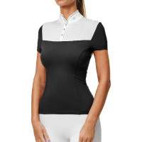 Wedstrijdpolo Equestrian Stockholm Revenew korte mouwen dames Zwarte editie Wedstrijdpolo Equestrian Stockholm Revenew korte mouwen dames Zwarte editie