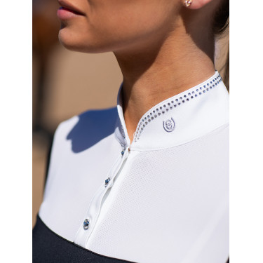 Polo de concours Equestrian Stockholm Revenew manches courtes femme Noir édition