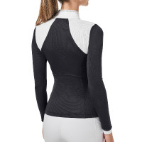 Wedstrijdpolo Equestrian Stockholm Revenew lange mouwen dames Donker oceaan