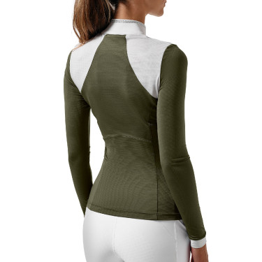 Polo de concours Equestrian Stockholm Revenew manches longues femme Vallée frappante Vert Polo de concours Equestrian Stockholm Revenew manches longues femme Vallée frappante Vert