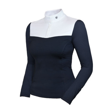 Polo de concours manches longues Equestrian Stockholm refined femme Marine Bleu marine Polo de concours manches longues Equestrian Stockholm refined femme Marine Bleu marine