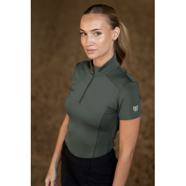 Illusion-polo Equestrian Stockholm dames met korte mouwen Groene laan