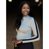 Dames longsleeve polo Equestrian Stockholm Reflective Power Glanzend zwart Dames longsleeve polo Equestrian Stockholm Reflective Power Glanzend zwart