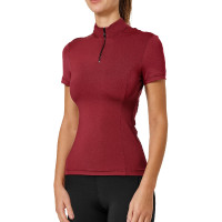 UV-beschermende polo Equestrian Stockholm dames met korte mouwen Bordeaux UV-beschermende polo Equestrian Stockholm dames met korte mouwen Bordeaux