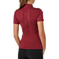 UV-beschermende polo Equestrian Stockholm dames met korte mouwen Bordeaux UV-beschermende polo Equestrian Stockholm dames met korte mouwen Bordeaux