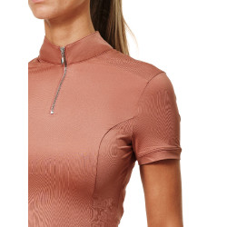 Polo UV Proction Equestrian Stockholm manches courtes femme Coral Rose