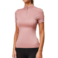 UV-beschermende polo Equestrian Stockholm dames met korte mouwen Roze