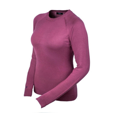Pull tricoté col rond Equestrian Stockholm femme Rose intemporelle