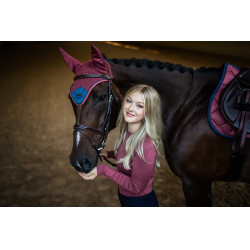 Gebreide trui met ronde hals Equestrian Stockholm dames Tijdloze roos