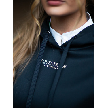Sweat à capuche Equestrian Stockholm Ease femme Marine Bleu marine