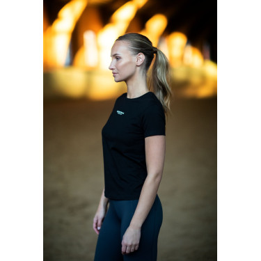 T-shirt Equestrian Stockholm femme manches courtes Noir T-shirt Equestrian Stockholm femme manches courtes Noir