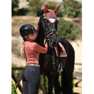 Tapis de dressage Equestrian Stockholm Rose amber Blanc