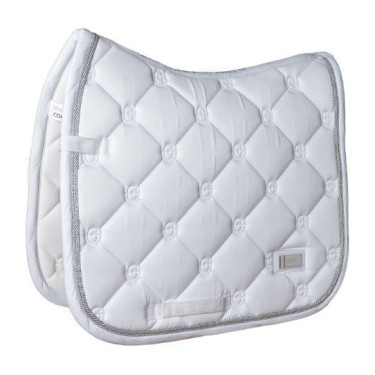 Tapis de dressage Equestrian Stockholm Blanc perfection argent