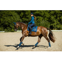 Tapis de dressage Equestrian Stockholm avec bandes Bleu monaco Tapis de dressage Equestrian Stockholm avec bandes Bleu monaco