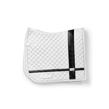 Tapis de dressage Equestrian Stockholm avec bandes Blanc
