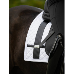 Dressuurzadeldek Equestrian Stockholm met bandages Wit