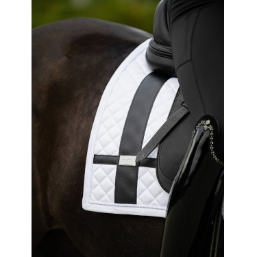 Dressuurzadeldek Equestrian Stockholm met bandages Wit